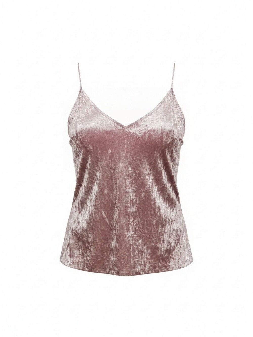 Mossimo Burnout Crushed Velvet Romantic Camisole Champagne Pink Top